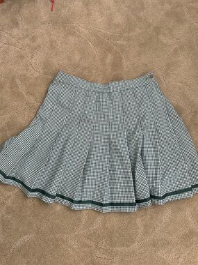 Houndstooth Pleated Skirt